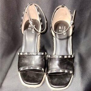 Mix No. 6 Black Studded Heels